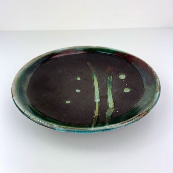 Tony Evans Raku Studio Pottery Bowl Vase  Centerpiece #224 - Picture 2 of 7